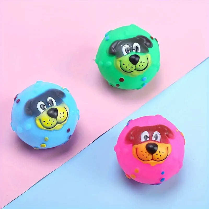 Interactive Squeaky Dog Toy Ball - Randomly Colors