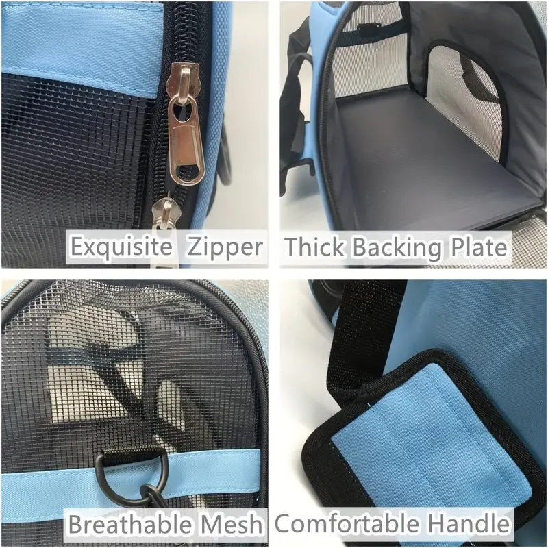 Premium Pet Travel Carrier - Safe Airline-Approved, Foldable & Hassle-Free