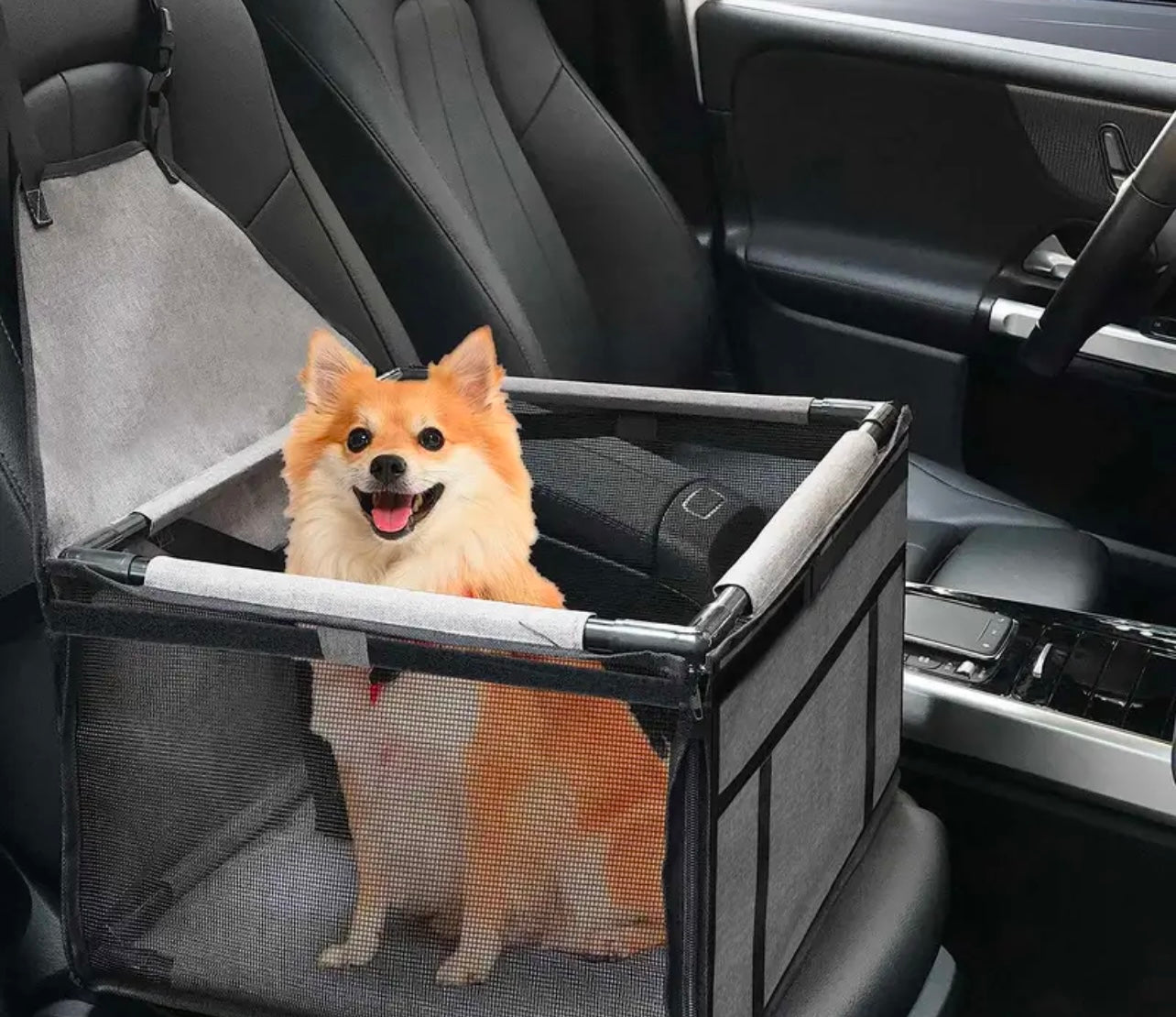 [Breathable Travel Car Carrier Bag] Dog Car Carrier, Pet Car Booster Seat, Travel Carrier, Travel Car Going Out Breathable Car Bag