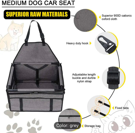 [Breathable Travel Car Carrier Bag] Dog Car Carrier, Pet Car Booster Seat, Travel Carrier, Travel Car Going Out Breathable Car Bag