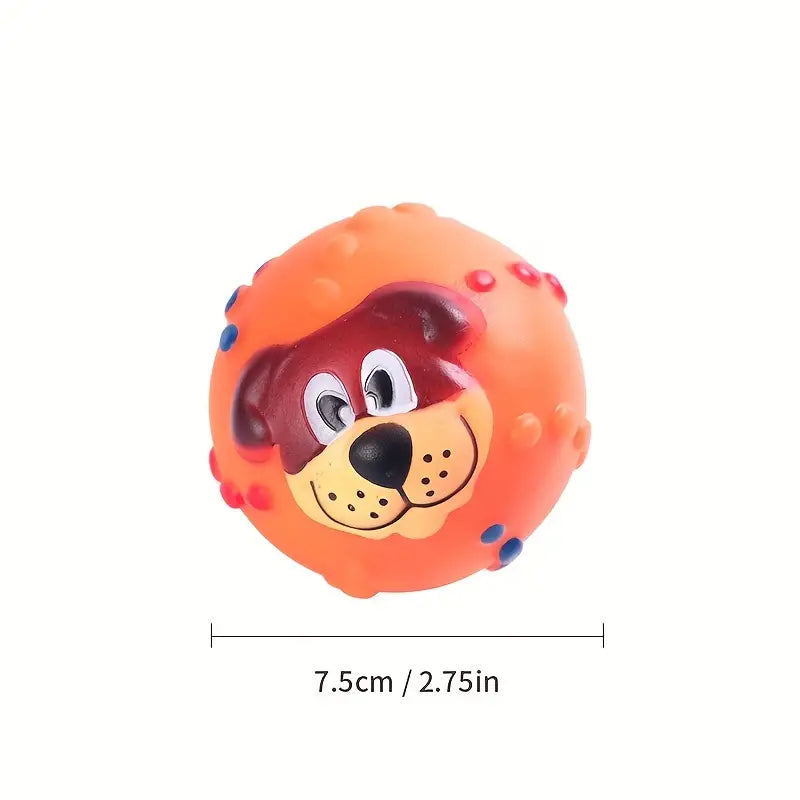 Interactive Squeaky Dog Toy Ball - Randomly Colors