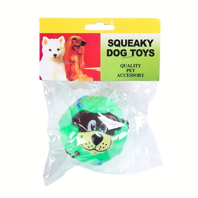 Interactive Squeaky Dog Toy Ball - Randomly Colors